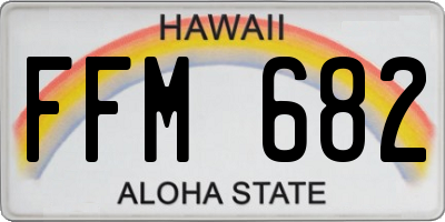 HI license plate FFM682
