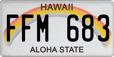 HI license plate FFM683