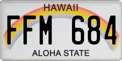 HI license plate FFM684