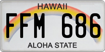 HI license plate FFM686