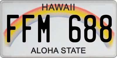 HI license plate FFM688