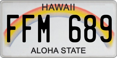 HI license plate FFM689