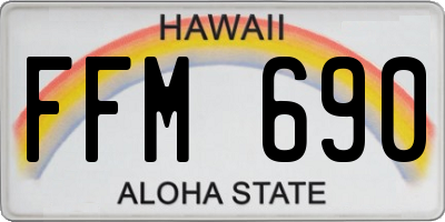 HI license plate FFM690