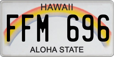 HI license plate FFM696