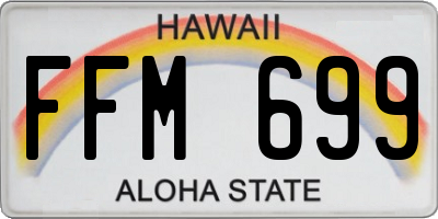 HI license plate FFM699
