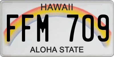 HI license plate FFM709