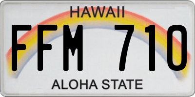 HI license plate FFM710