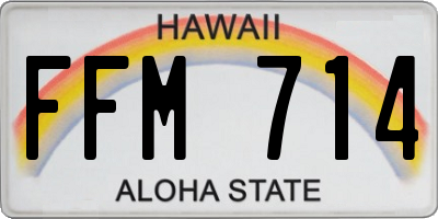 HI license plate FFM714