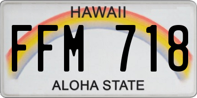 HI license plate FFM718
