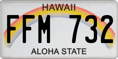 HI license plate FFM732