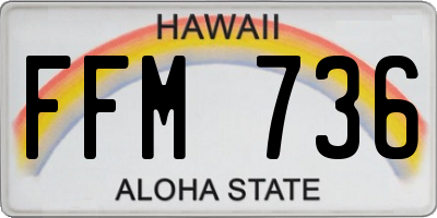 HI license plate FFM736