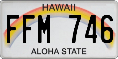HI license plate FFM746