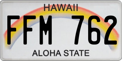 HI license plate FFM762