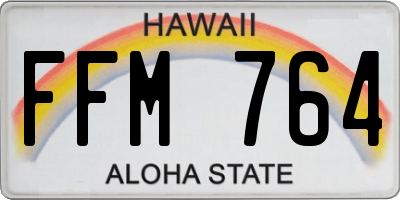 HI license plate FFM764