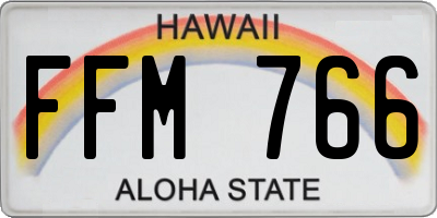 HI license plate FFM766