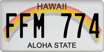 HI license plate FFM774