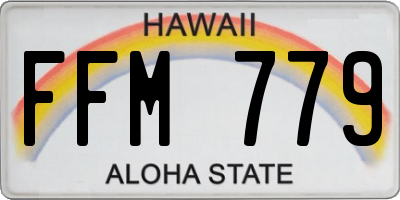 HI license plate FFM779