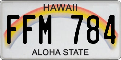 HI license plate FFM784