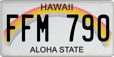 HI license plate FFM790