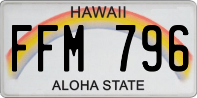 HI license plate FFM796