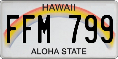 HI license plate FFM799