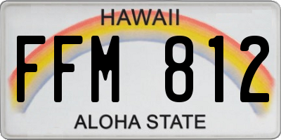 HI license plate FFM812