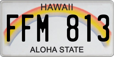HI license plate FFM813