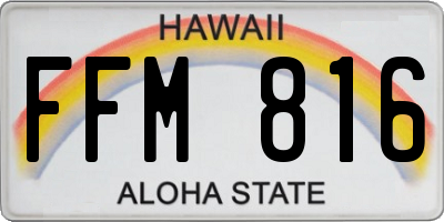 HI license plate FFM816