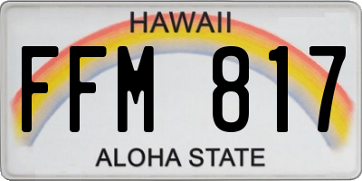 HI license plate FFM817