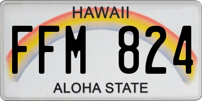 HI license plate FFM824