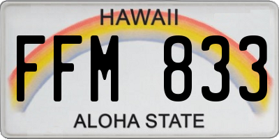 HI license plate FFM833