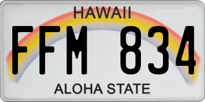 HI license plate FFM834