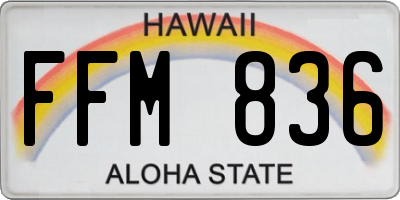 HI license plate FFM836