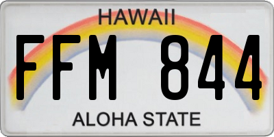 HI license plate FFM844