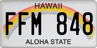 HI license plate FFM848