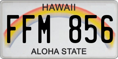 HI license plate FFM856