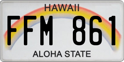 HI license plate FFM861