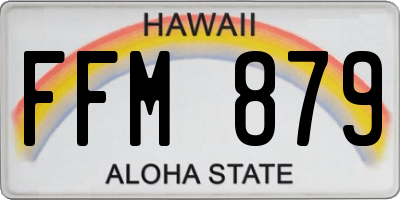 HI license plate FFM879