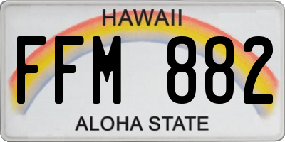 HI license plate FFM882