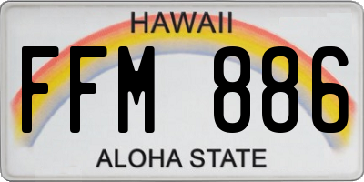 HI license plate FFM886