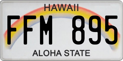 HI license plate FFM895