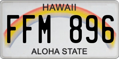 HI license plate FFM896