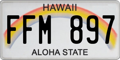 HI license plate FFM897