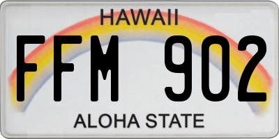 HI license plate FFM902