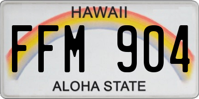 HI license plate FFM904
