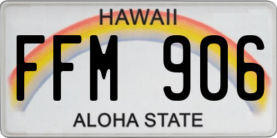HI license plate FFM906