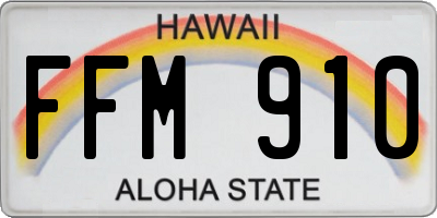 HI license plate FFM910