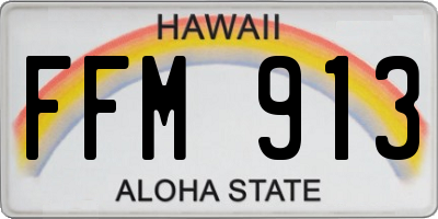 HI license plate FFM913