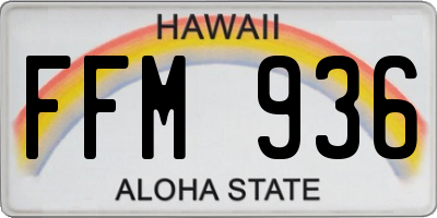 HI license plate FFM936