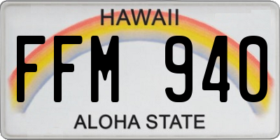 HI license plate FFM940